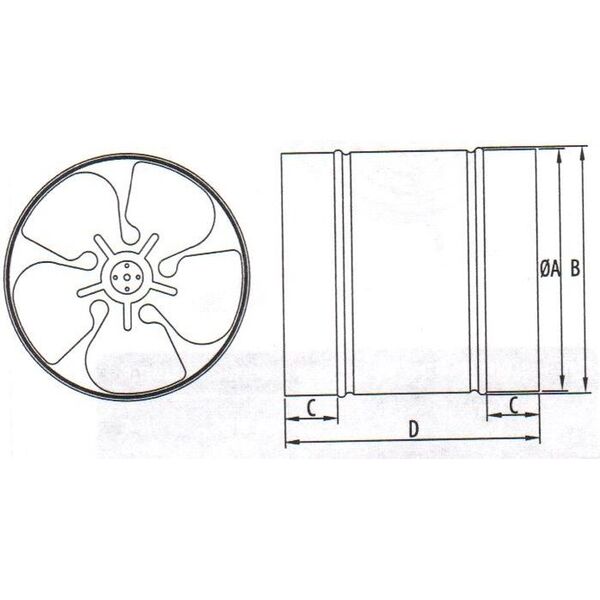 Dospel Wentylator przemysłowy 200mm WB 200 osiowy (007-0118) 4187851 5901560503831