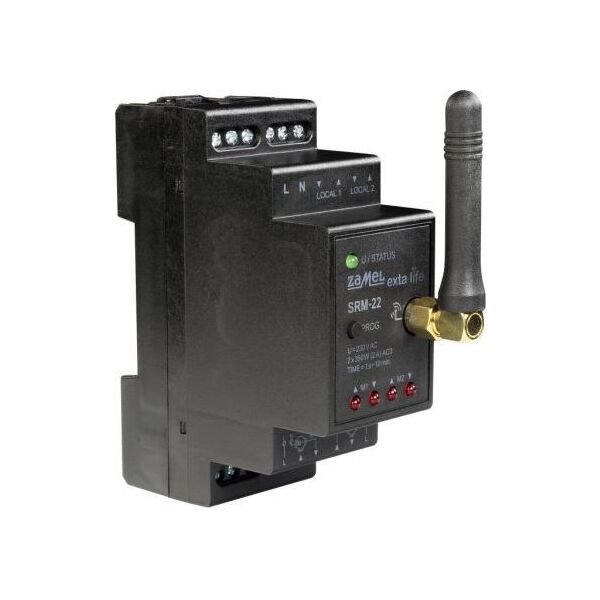Zamel Radiowy sterownik rolet modułowy podwójny 230V SRM-22 (EXL10000023) 4202736 5903669225300