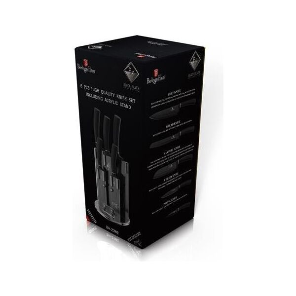 Berlinger Haus 6 - Częściowy Zestaw Noży ze Stojakiem Black Royal Collection - BH/2382 4616995 5999056789128