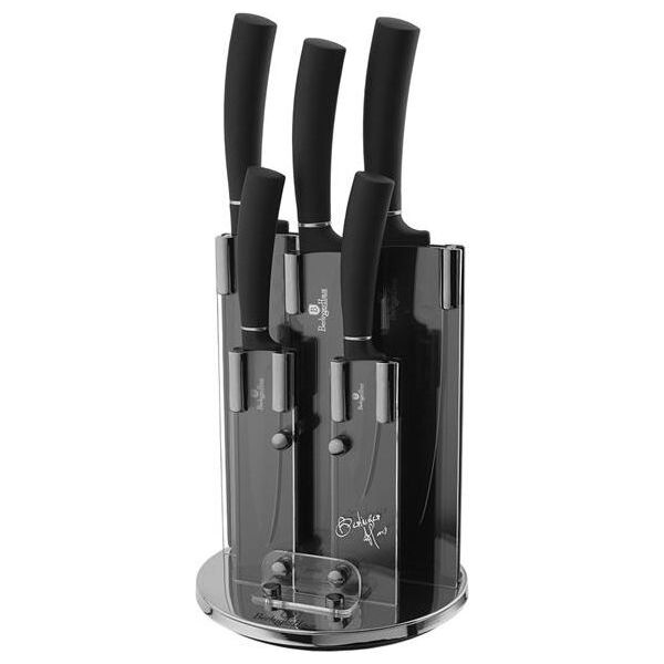 Berlinger Haus 6 - Częściowy Zestaw Noży ze Stojakiem Black Royal Collection - BH/2382 4616995 5999056789128