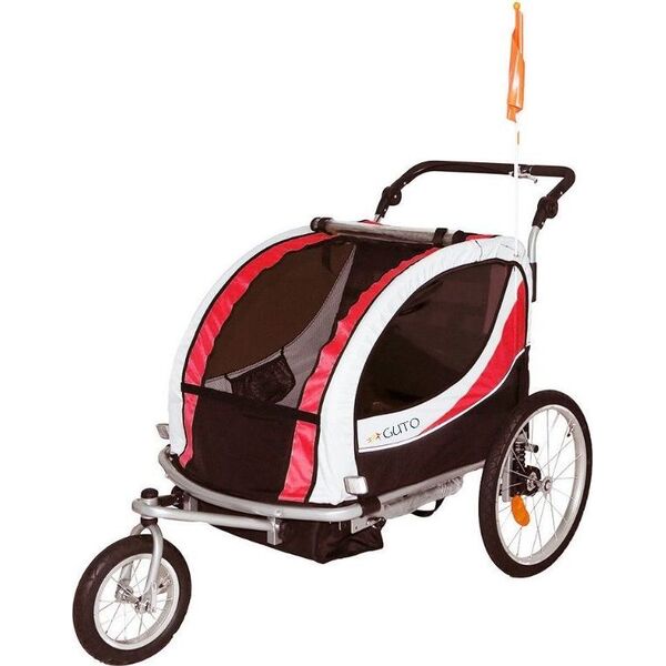 Guto Przyczepka rowerowa Guto Deluxe 2w1 red/light gray 4628308 590987651116