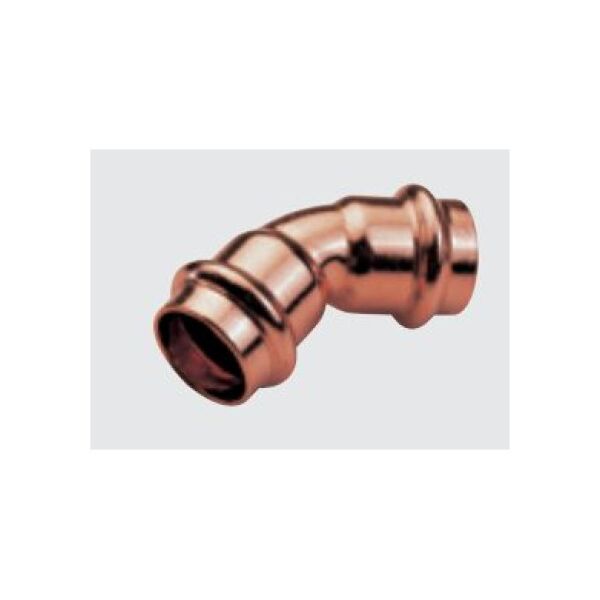 Conex Łuk dwukielichowy 45° mm z serii B Press miedziane 15mm (P504101500000) 4661736 4011862768706