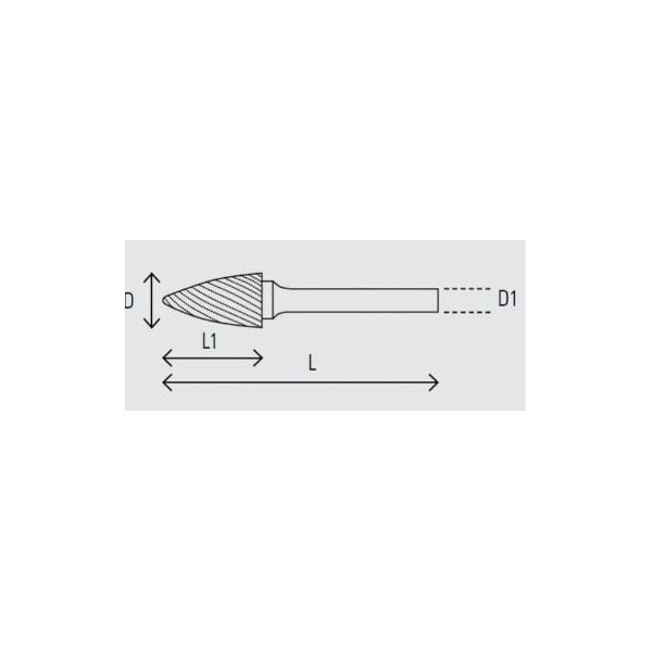 Beta Tools Frez obrotowy stożkowy zaokrąglony 12mm (426MD-TA12) 4685686 8014230864228