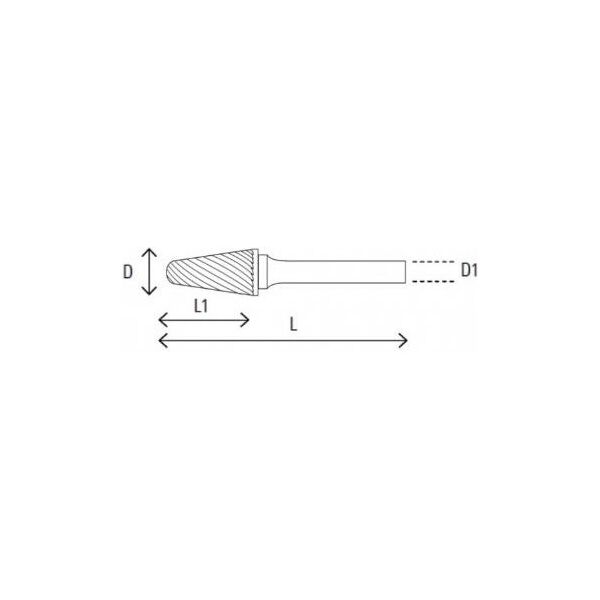 Beta Tools Frez obrotowy stożkowy zaokrąglony 16mm (426MD-TA16) 4685687 8014230864464