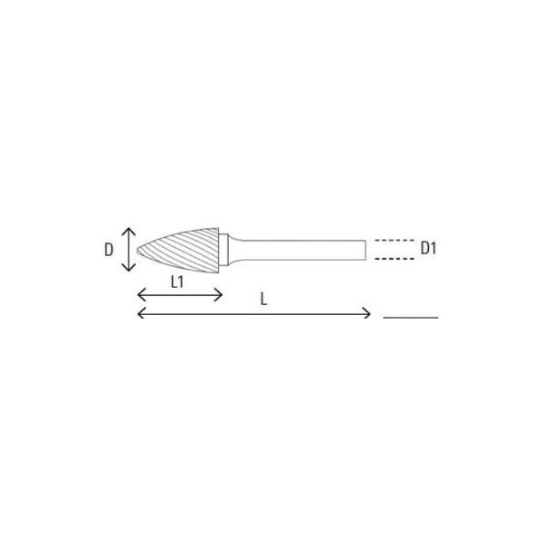 Beta Tools Frez obrotowy ostrołukowy 9,5mm (426MD-F9.5) 4685698 8014230864365