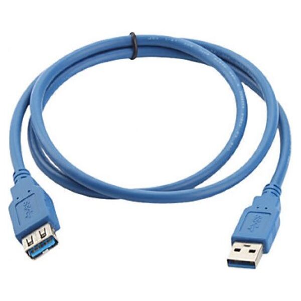 Kabel USB Techly USB-A - USB-A 0.5 m Niebieski (ICOC-U3-AA-005-EX) 4720818 8057685304901