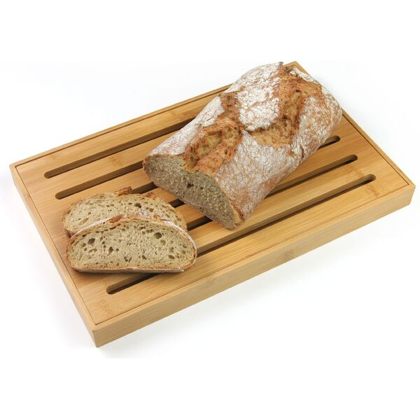 Deska do krojenia KingHoff z tacą na okruszki bambusowa 38x23.5cm 4907818 5908287212176