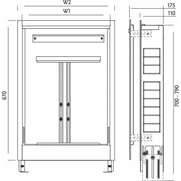 Gorgiel Szafka podtynkowa SGPW-5, 965x700-790x110-175 [19] 5014148 5901407938581