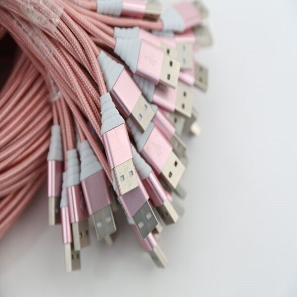 Kabel USB Omega USB-A - 2 m Różowy (OUFBB2MRG) 5015655 5907595441773