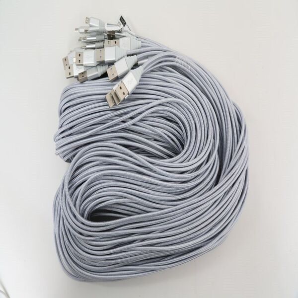 Kabel USB Omega USB-A - microUSB 2 m Srebrny (OUFBB2MS) 5015656 5907595441759