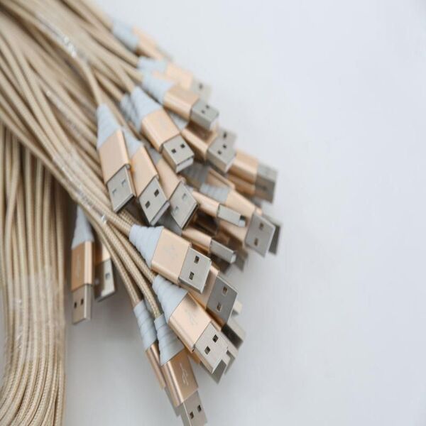 Kabel USB Omega USB-A - 1 m Złoty (OUFBB3MGL) 5015678 5907595440523