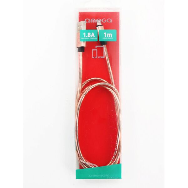 Kabel USB Omega USB-A - microUSB 1 m Złoty (OUFBB6MBOXRG) 5015707 5907595442077