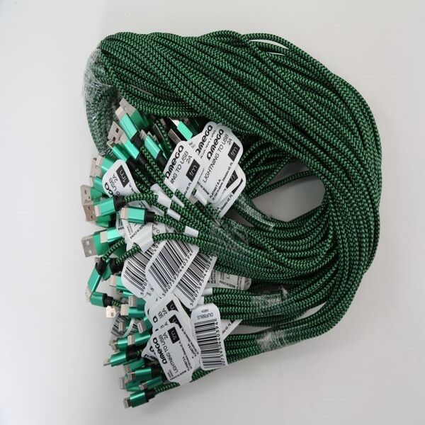 Kabel USB Omega USB-A - 1 m Zielony (OUFBBLG) 5015717 5907595440394