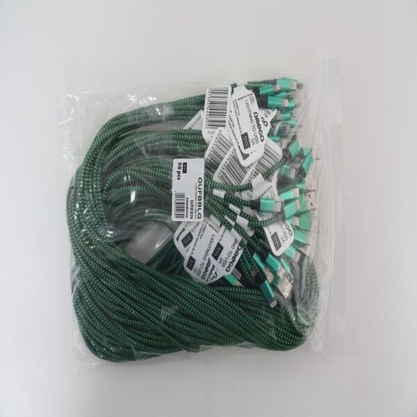 Kabel USB Omega USB-A - 1 m Zielony (OUFBBLG) 5015717 5907595440394