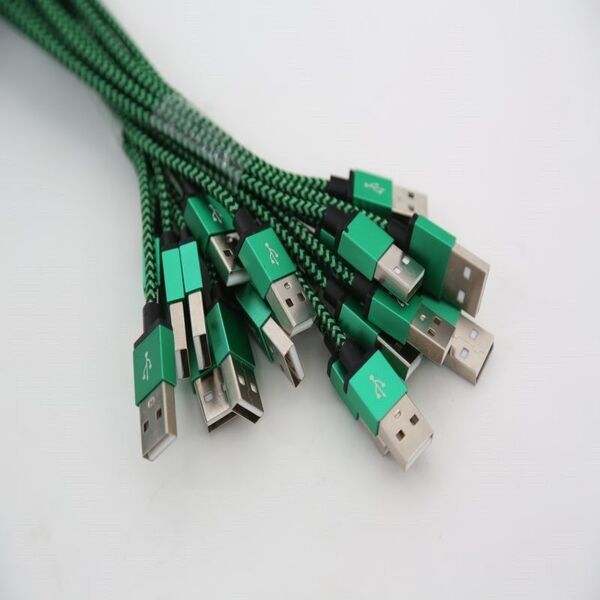 Kabel USB Omega USB-A - 1 m Zielony (OUFBBLG) 5015717 5907595440394