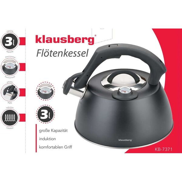 Klausberg CZAJNIK Z TERMOMETREM 3L KB-7371 5235001 5902666613714