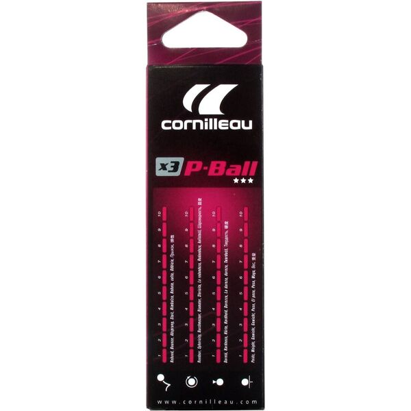 Cornilleau Piłeczki P-Ball ITTF białe 3 szt. 5285483 3222763105557