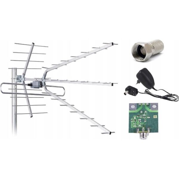 Antena RTV Libox kierunkowa DVB-T ze wzmacniaczem sygnału Combo LB2100W |VHF,UHF,LTE 5627654 5902689075452