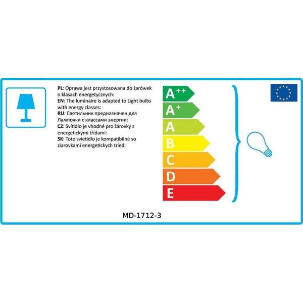 Lampa wisząca Italux Lanila MD-1712-3 5635157 5900644436973
