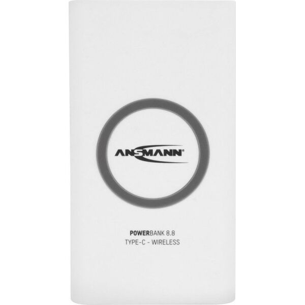 Powerbank Ansmann 8.8 Type C Wireless 8000mAh Biały 5640913 4013674133918