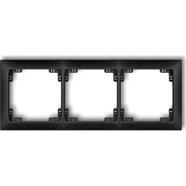 Karlik Ramka Deco Soft uniwersalna potrójna z tworzywa czarny mat (12DRSO-3) 5774881 5902694303984