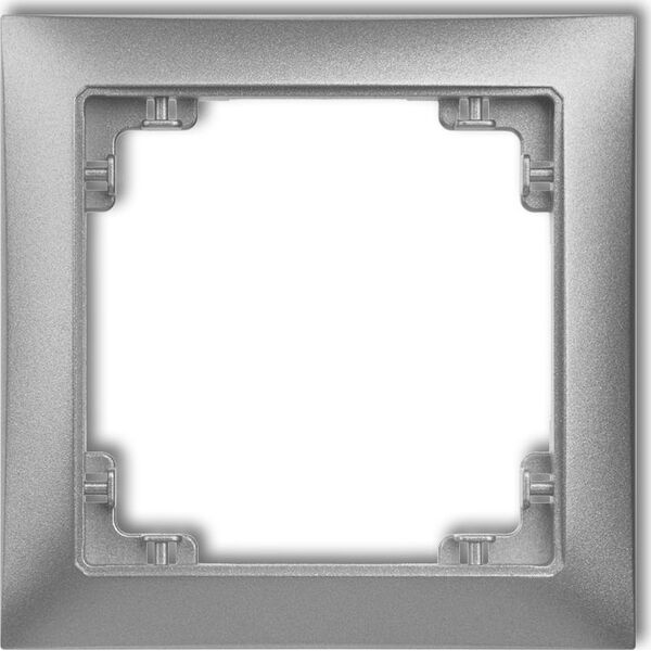 Karlik Ramka Deco Soft uniwersalna pojedyncza z tworzywa srebrny metalik (7DRSO-1) 5774886 5901832008927