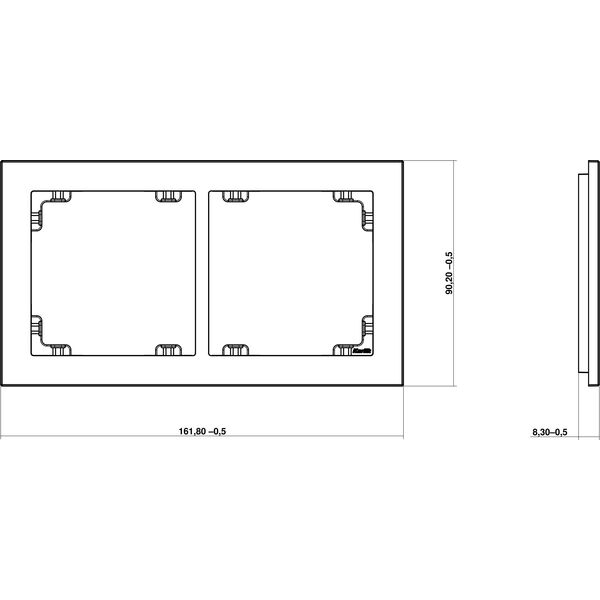 Karlik Deco Ramka uniwersalna podwójna z tworzywa szary mat (27DR-2) 5774915 5901181000115