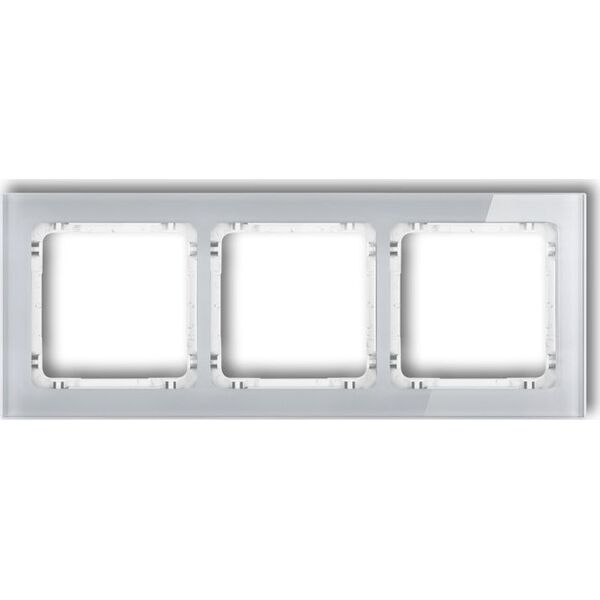 Karlik Ramka Deco podwójna szary efekt szkła spód: biały (15-0-DRS-3) 5774949 5901832003069