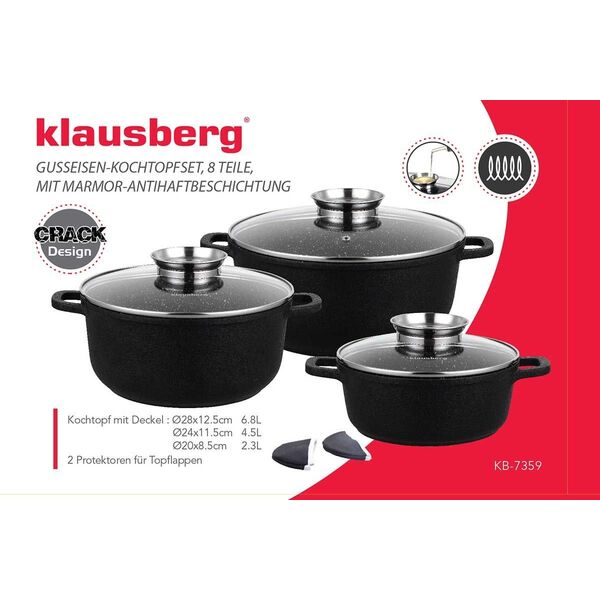 Klausberg Zestaw garnków 8 elementów (KB-7359) 5784459 5902666613592