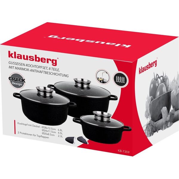 Klausberg Zestaw garnków 8 elementów (KB-7359) 5784459 5902666613592