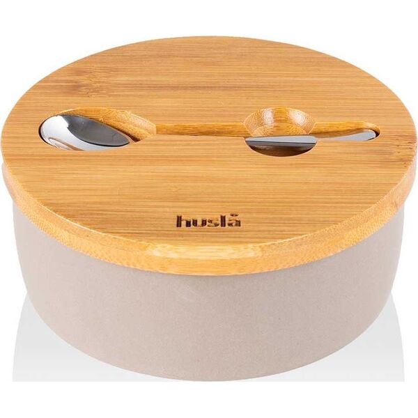 Husla Cukiernica ceramiczna z łyżeczką (HYGGE) 5915847 5900378739722