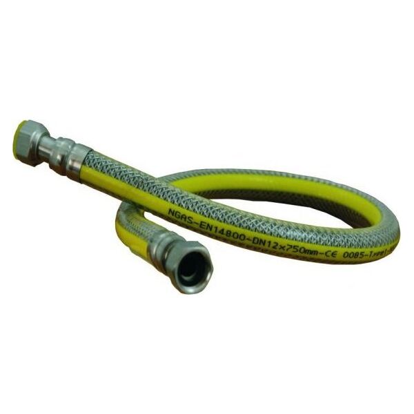 PROFITOR Przewód gazowy z dwoma nakrętkami obrotowymi G 1/2” e-GAZ Typ 111 GW/GW L = 1250 5934438 5907573471846