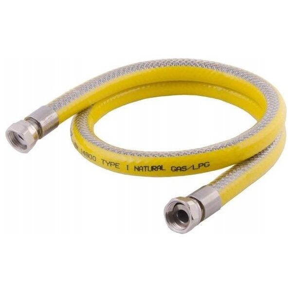 PROFITOR Przewód gazowy z dwoma nakrętkami obrotowymi G 1/2” e-GAZ Typ 111 GW/GW L = 1250 5934438 5907573471846