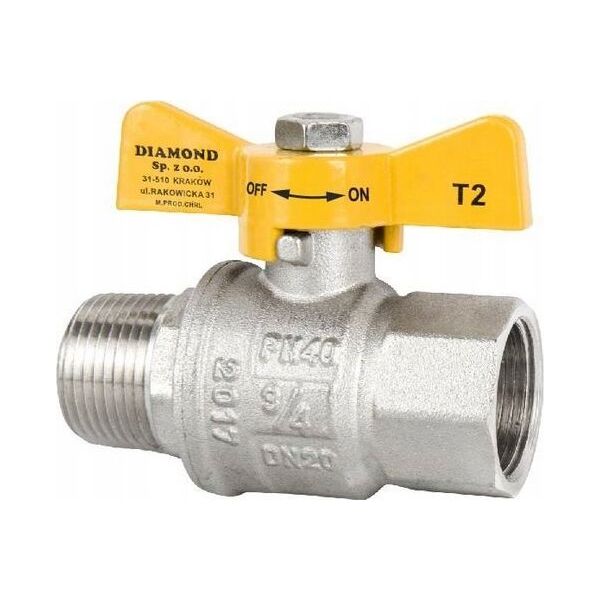 PROFITOR Przewód gazowy z dwoma nakrętkami obrotowymi G 1/2” e-GAZ Typ 111 GW/GW L = 2000 5934440 5907573471860