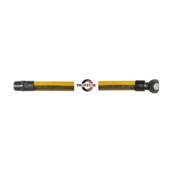 PROFITOR Przewód gazowy z nakrętką obrotową G 1/2” i końcówką GZ 1/2” Typ 112 GW/GZ L=1250 5934444 5907573471907