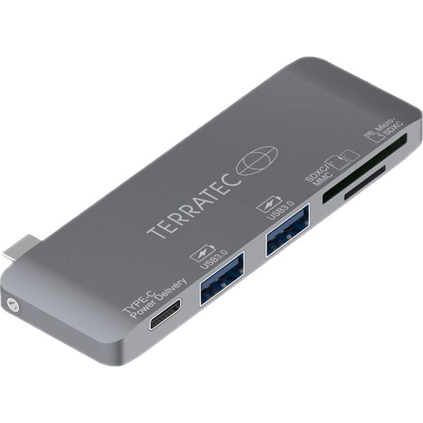 HUB USB TerraTec Connect C7 1x SD 1x USB-C PD 1x microSD  + 2x USB-A 3.0 (283005) 6118382 4040895006172