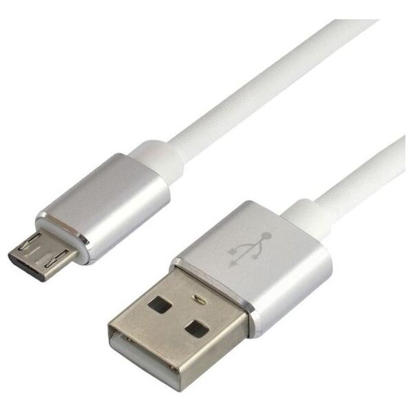 Kabel USB EverActive USB-A - microUSB 1 m Biały (CBS-1MW) 6121703 5903205770714