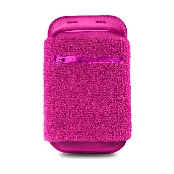 Puro PURO Running Band - Uniwersalna frotka do biegania do smartfonów max 4.3" + key pocket (różowy) 6201395 8033830135231