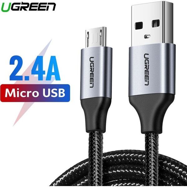 Kabel USB Ugreen USB-A - microUSB 2 m Szary (60148) 6213782 6957303861484