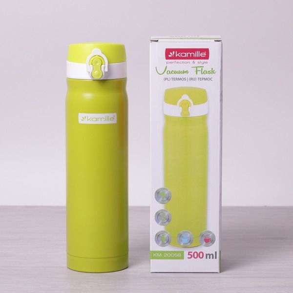 Kamille Kubek termiczny KM-2005B 500ml zielony 6217638 5902539655964