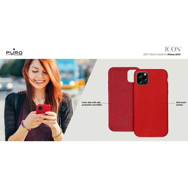 Puro Puro Icon Cover do iPhone 11 Pro Max brązowo-szary 6248150 8033830281624