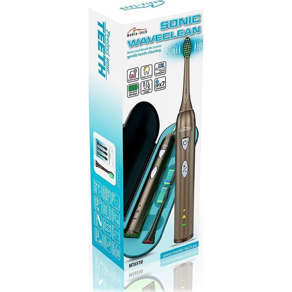 Szczoteczka Media-Tech Waveclean MT6510 Czarna 6286113 5906453165103