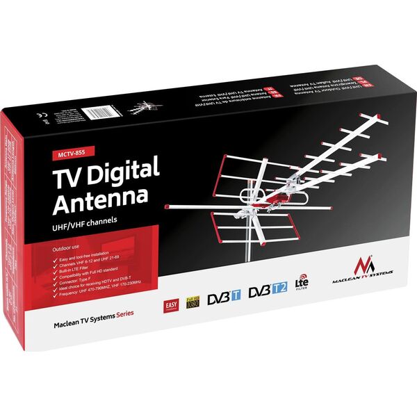 Antena RTV Maclean Antena Zewnętrzna DVB-T TV Combo UHF MCTV-855-MCTV-855 6286332 5902211113089