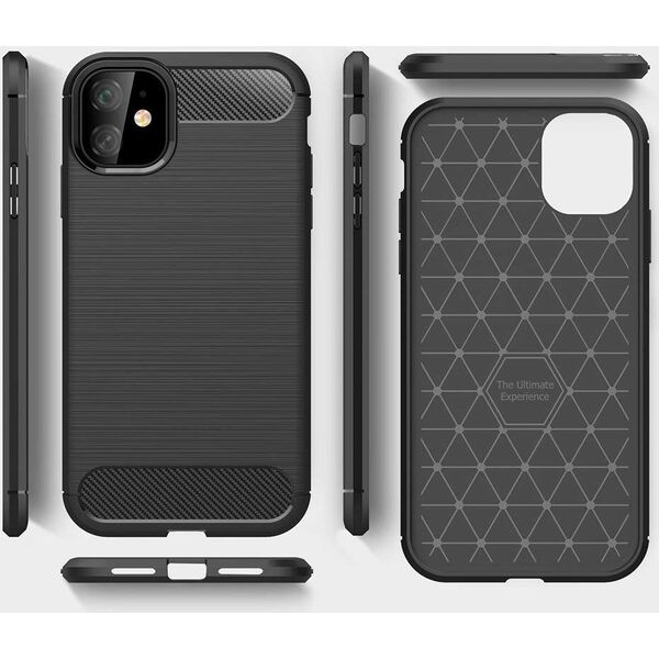 Etui Pancerne Carbon IPHONE 11 (6,1) czarne uniwersalny 6289185 5903657575219