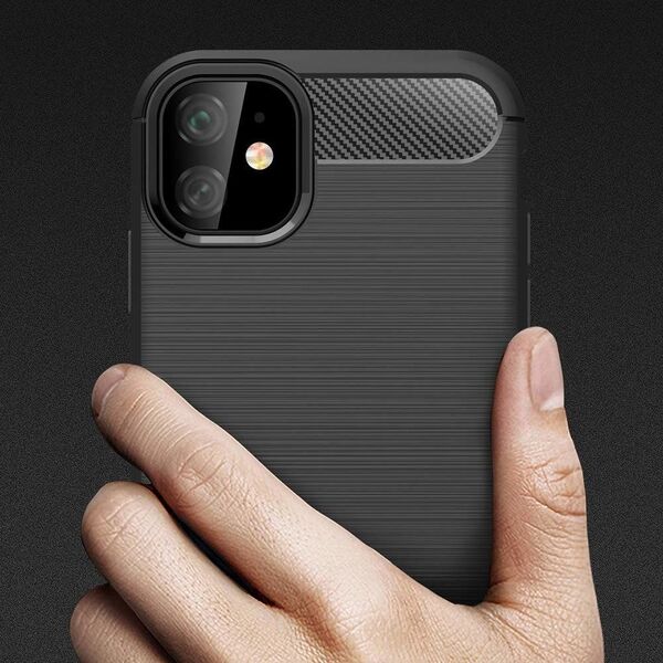 Etui Pancerne Carbon IPHONE 11 (6,1) czarne uniwersalny 6289185 5903657575219