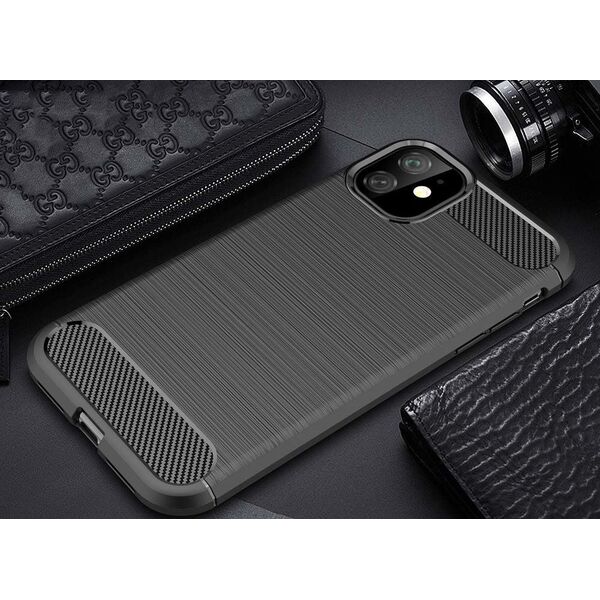 Etui Pancerne Carbon IPHONE 11 (6,1) czarne uniwersalny 6289185 5903657575219