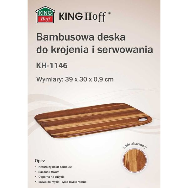 Deska do krojenia KingHoff bambusowa 39x30cm 6310838 5908287211469