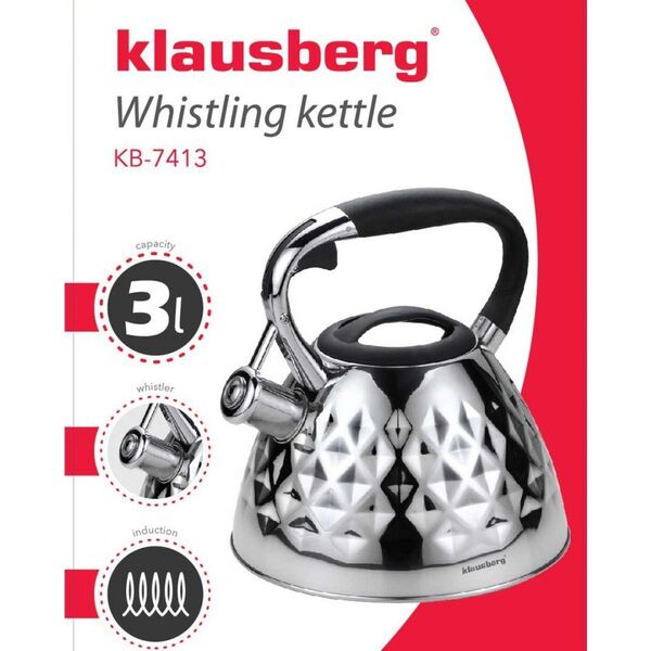 Klausberg CZAJNIK Z GWIZDKIEM KLAUSBERG 3L KB-7413 6310891 5902666614131