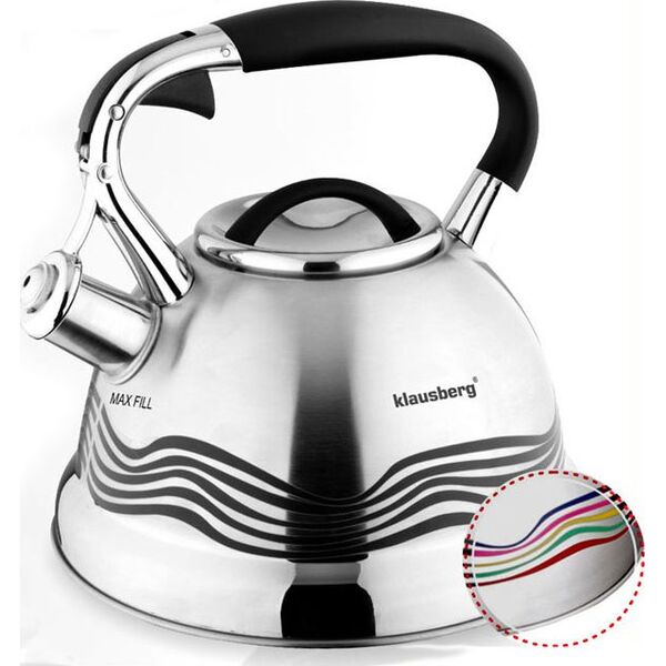 Klausberg CZAJNIK STALOWY INOX 3.0L KLAUSBERG [KB-7048] 6311769 5902666610485