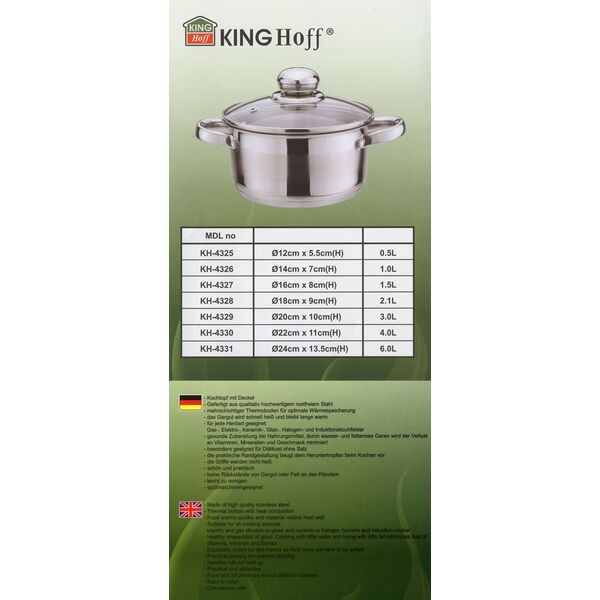 KingHoff GARNEK 1.0L 14CM KINGHOFF [KH-4326] 6312742 5908287243262